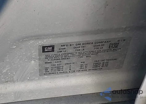 2020 Buick Encore Fwd Preferred from USA, damaged, VIN KL4CJASB9LB002363